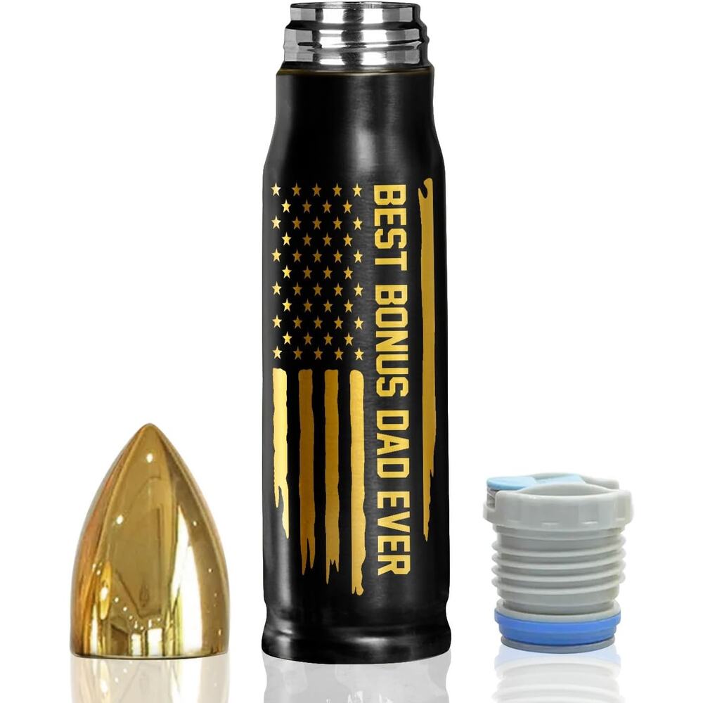 Stainless Steel Black Bullet Thermos 17 oz Double Wall Insulation Hot Cold NEW